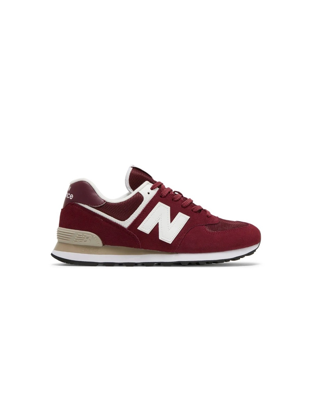 574 Garnet New Balance Men’s Burgundy and White Sneaker
